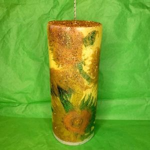 Sunflowers by Van Gogh Luncheon Candle Handmade